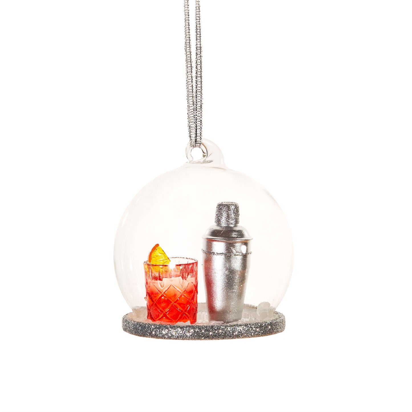 Negroni Cocktail Glass Dome Christmas Tree Decoration