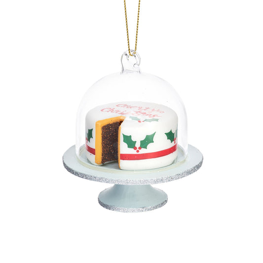 Christmas Cake Glass Dome Tree Hanging Bauble