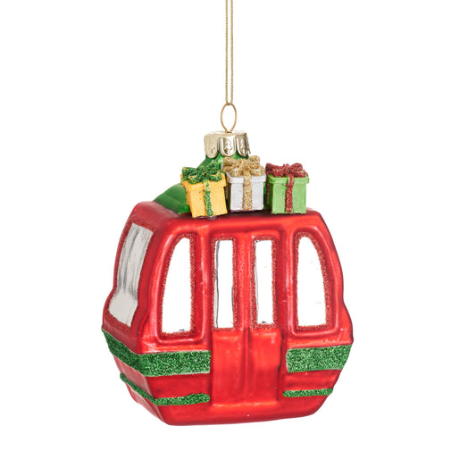 Cable Car with Presents Christmas Tree Hanging Bauble