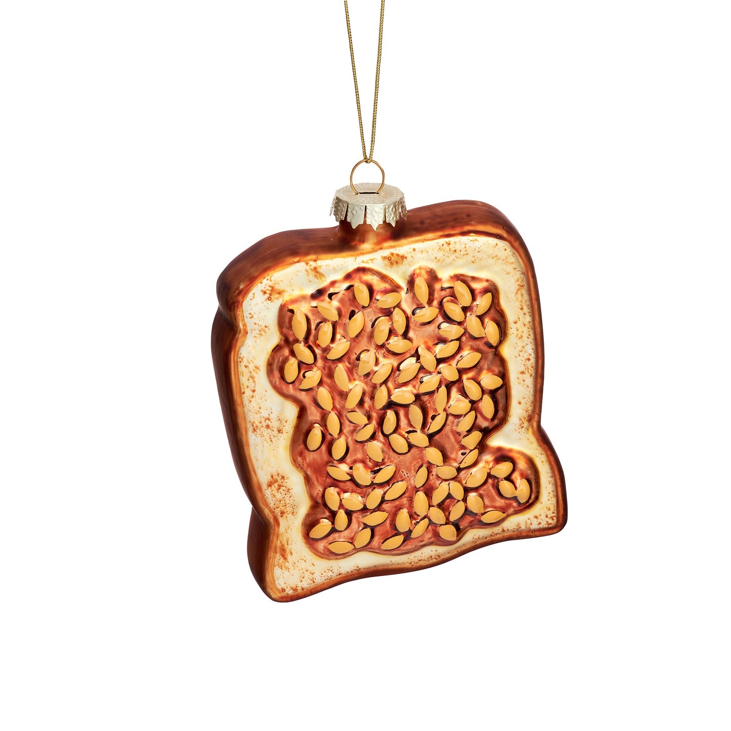 Beans on Toast Glass Christmas Tree Decoration