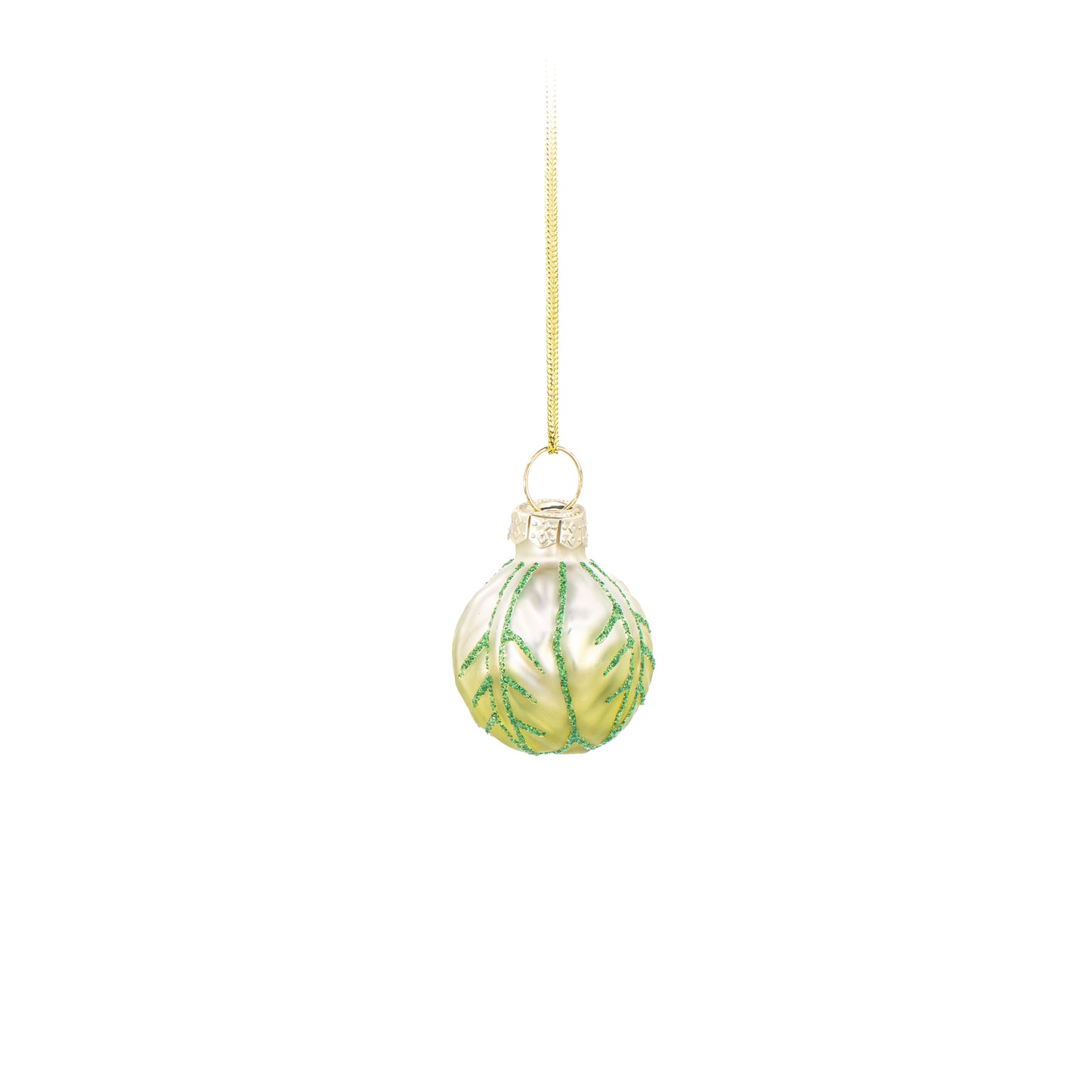 Mini Vegetable Glass Christmas Tree Hanging Decorations (Set of 4)