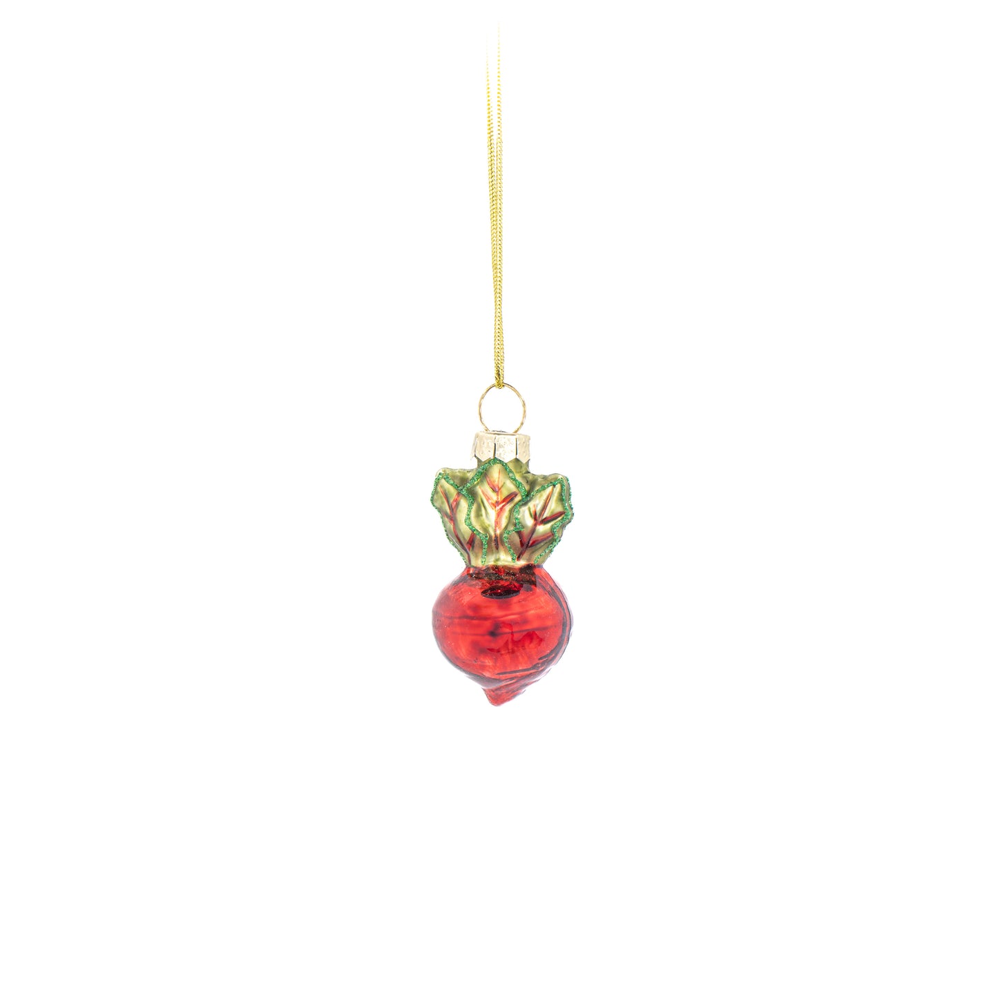 Mini Vegetable Glass Christmas Tree Hanging Decorations (Set of 4)