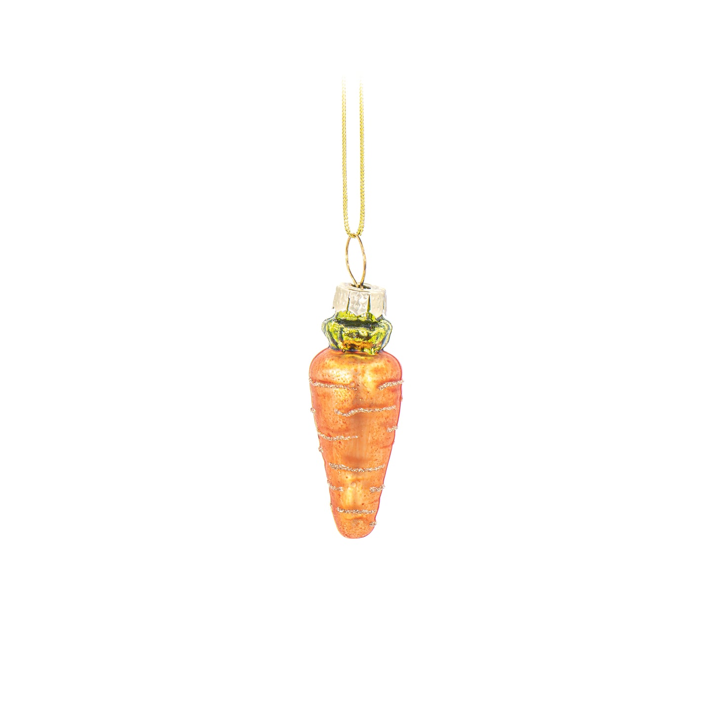 Mini Vegetable Glass Christmas Tree Hanging Decorations (Set of 4)