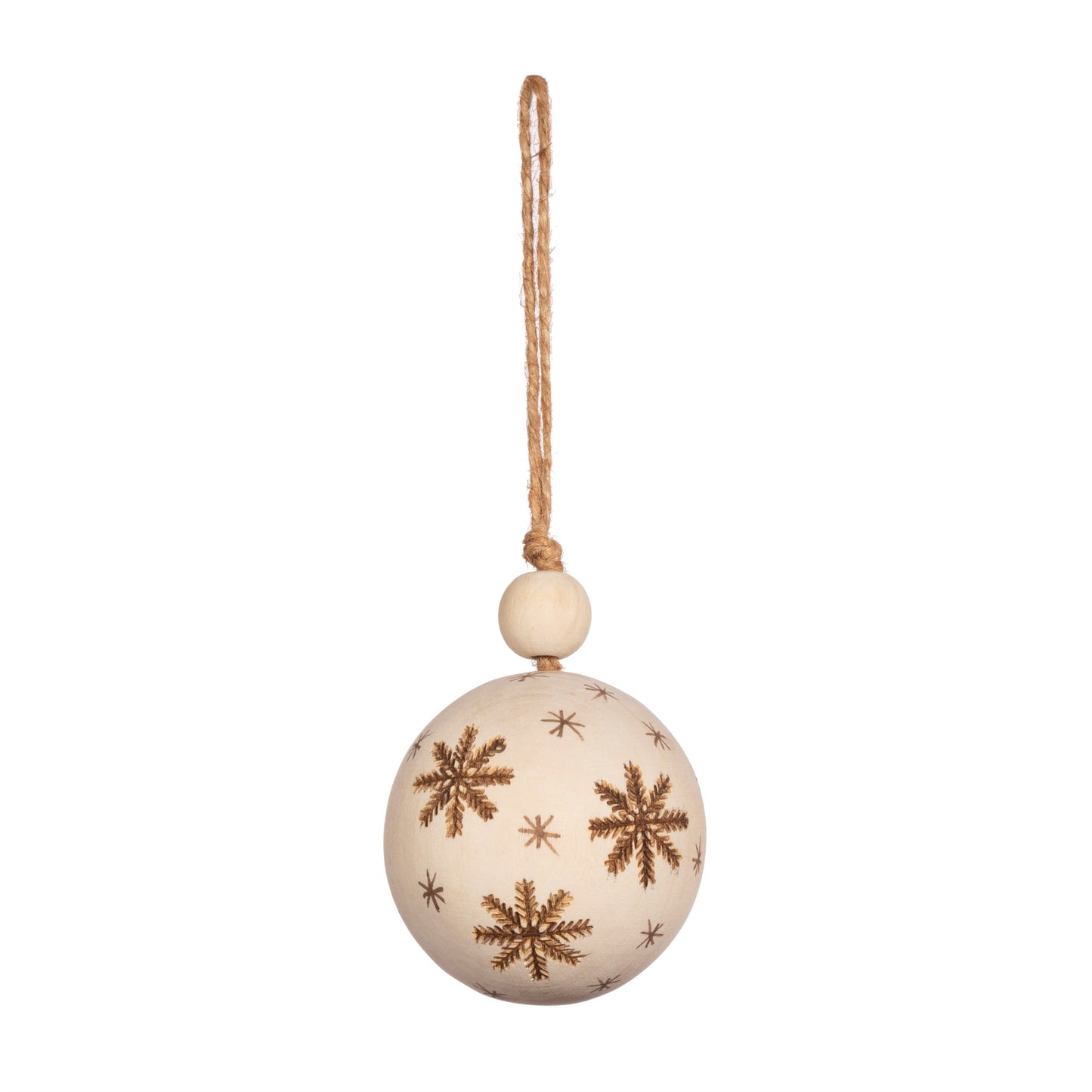 Wooden Snowflake Christmas Tree Baubles