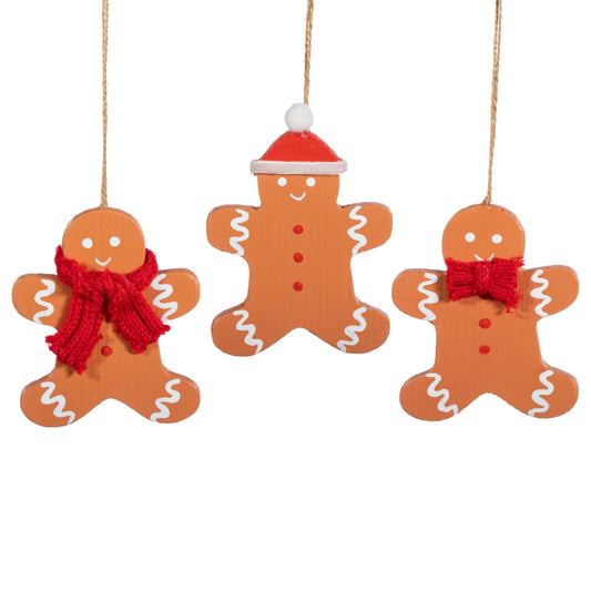 Gingerbread People Christmas Tree Decorations (3 Designs)
