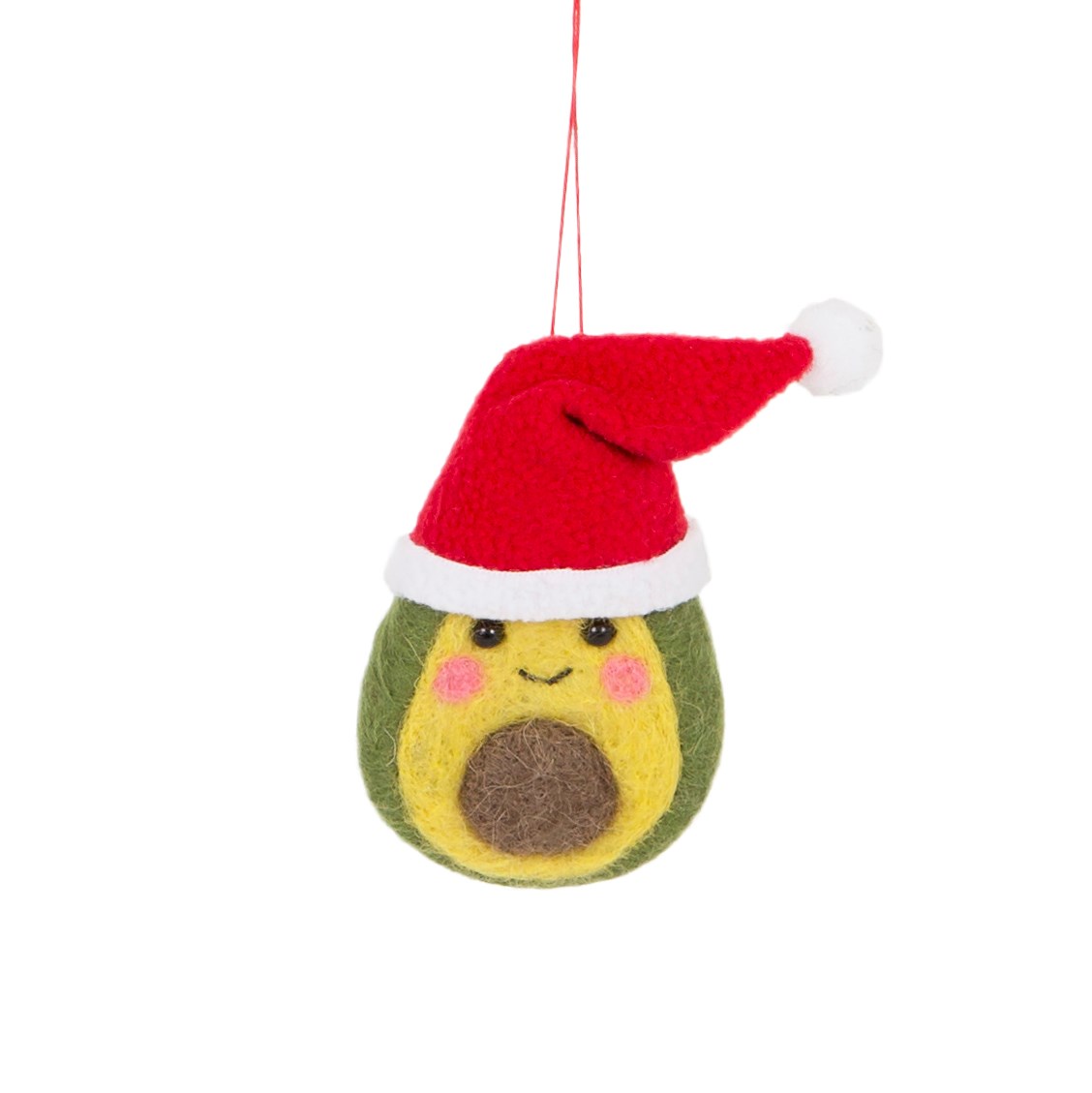 Festive Avocado Felt Christmas Tree Decoration