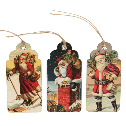 Vintage Style Father Christmas Gift Tags