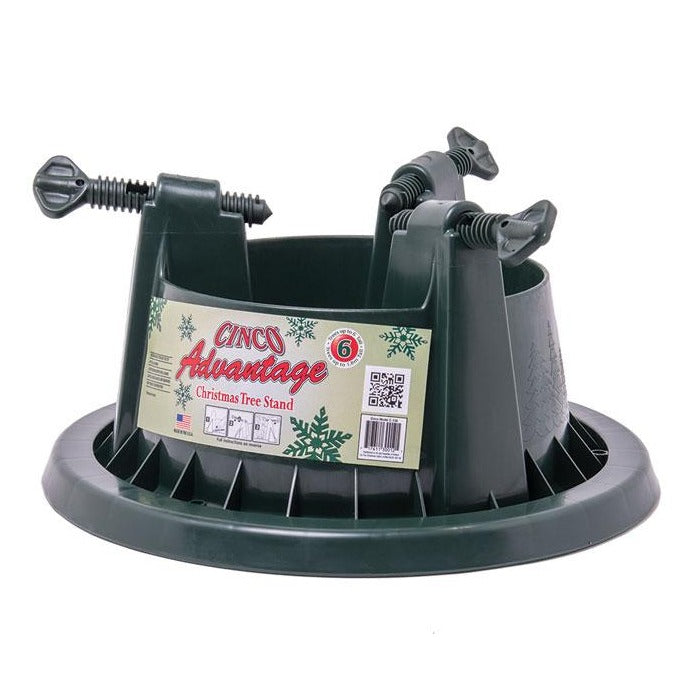 Classic Christmas tree stand the Cinco 6 is suitable for up to a 6ft tree, with secure bolts and holds water.