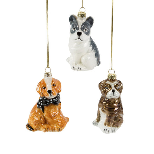 Shiny Dog Tree Decorations for your Christmas Tree