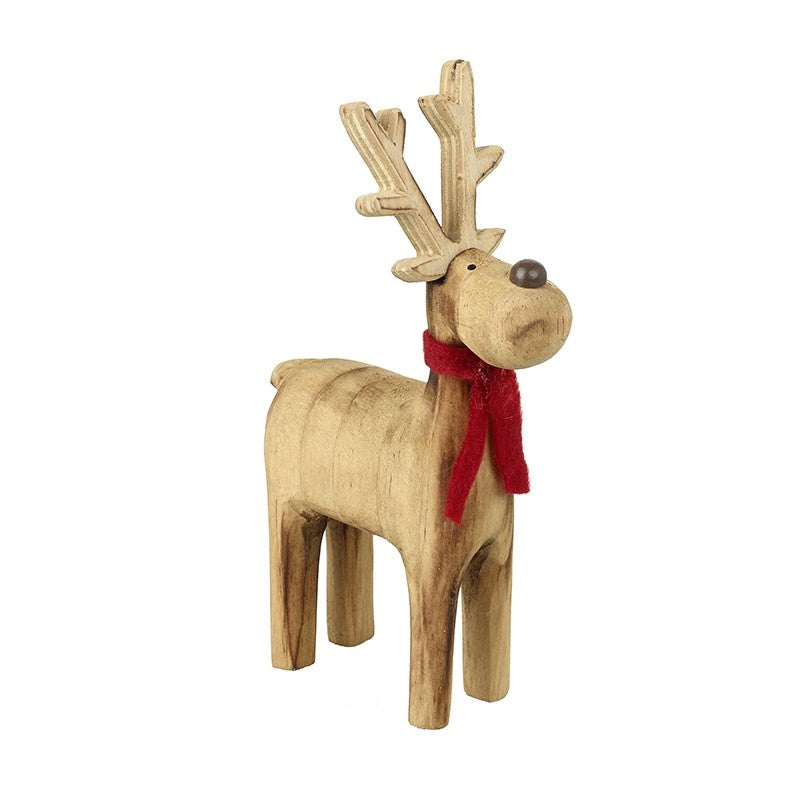 This cute little guy is a wooden reindeer with red scarf Christmas decoration/ornament that will bring some extra festive cheer to your home. How about creating a magical woodland theme this year?