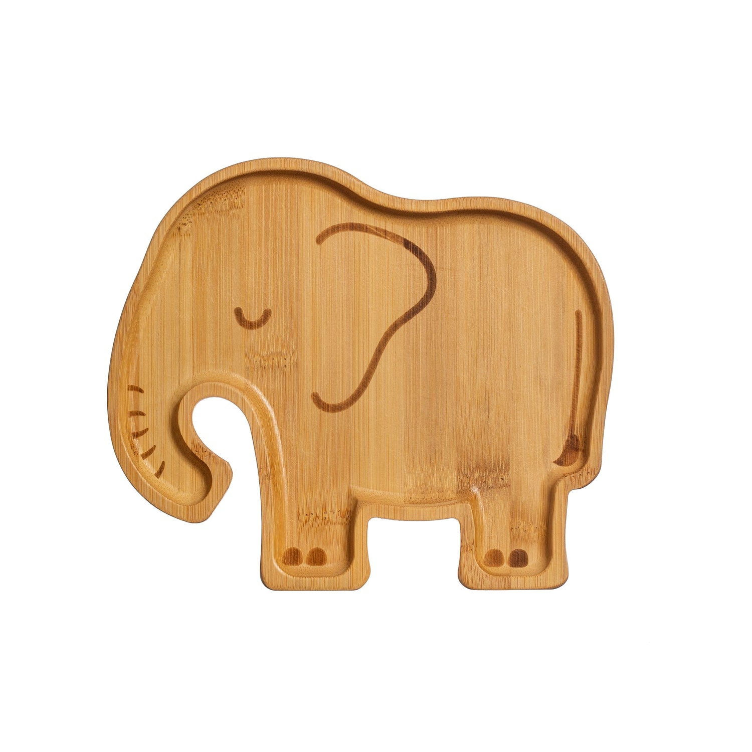 A planet-friendly everyday reusable, this gorgeous bamboo plate features a lovely elephant design.