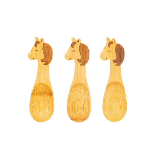 Add a touch of magic with this planet-friendly everyday reusable bamboo spoon set, featuring a cute unicorn design.