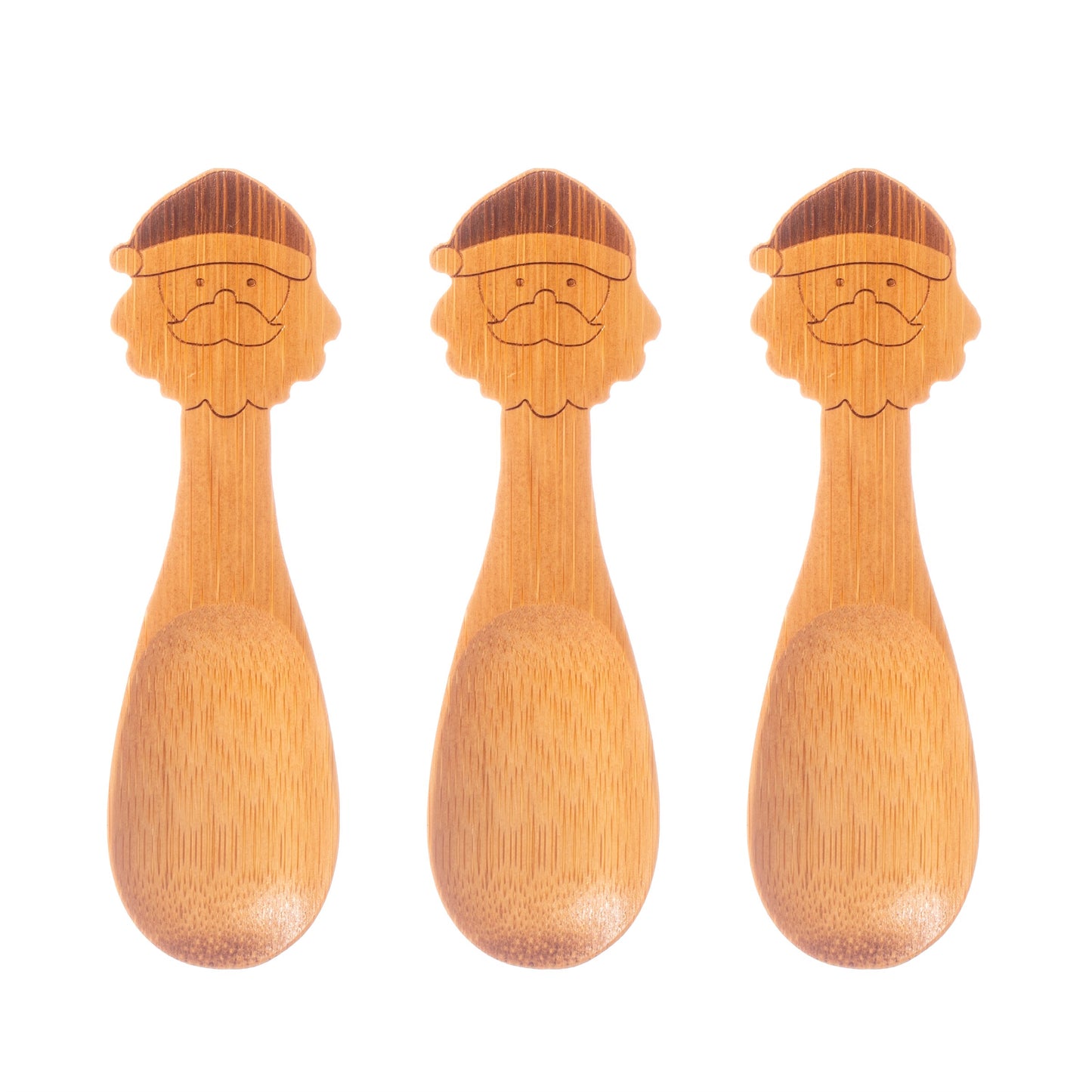 Santa Bamboo Spoons Set of 3