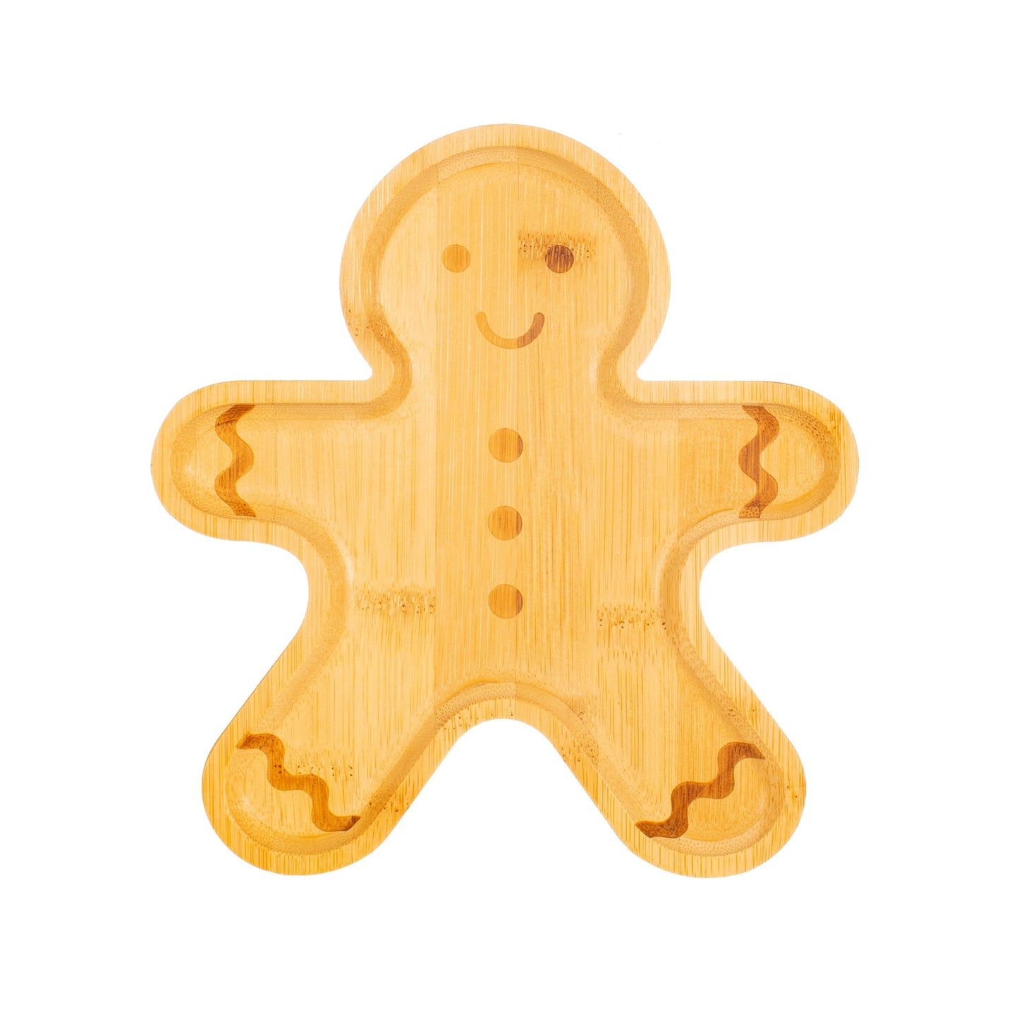 Gingerbread Person Bamboo Plate