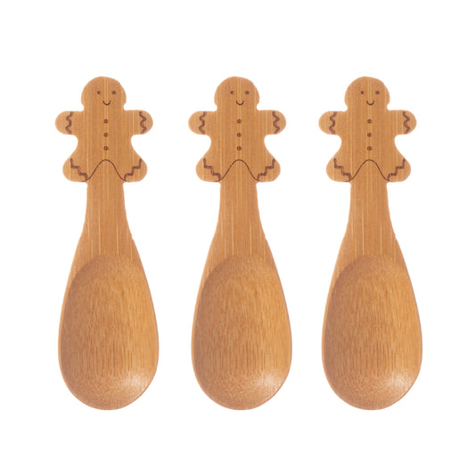 Gingerbread Bamboo Spoons Set of 3
