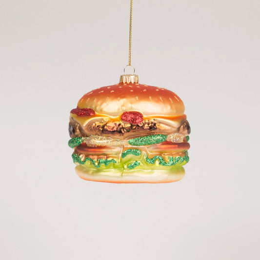 Burger Glass Christmas Tree Decoration
