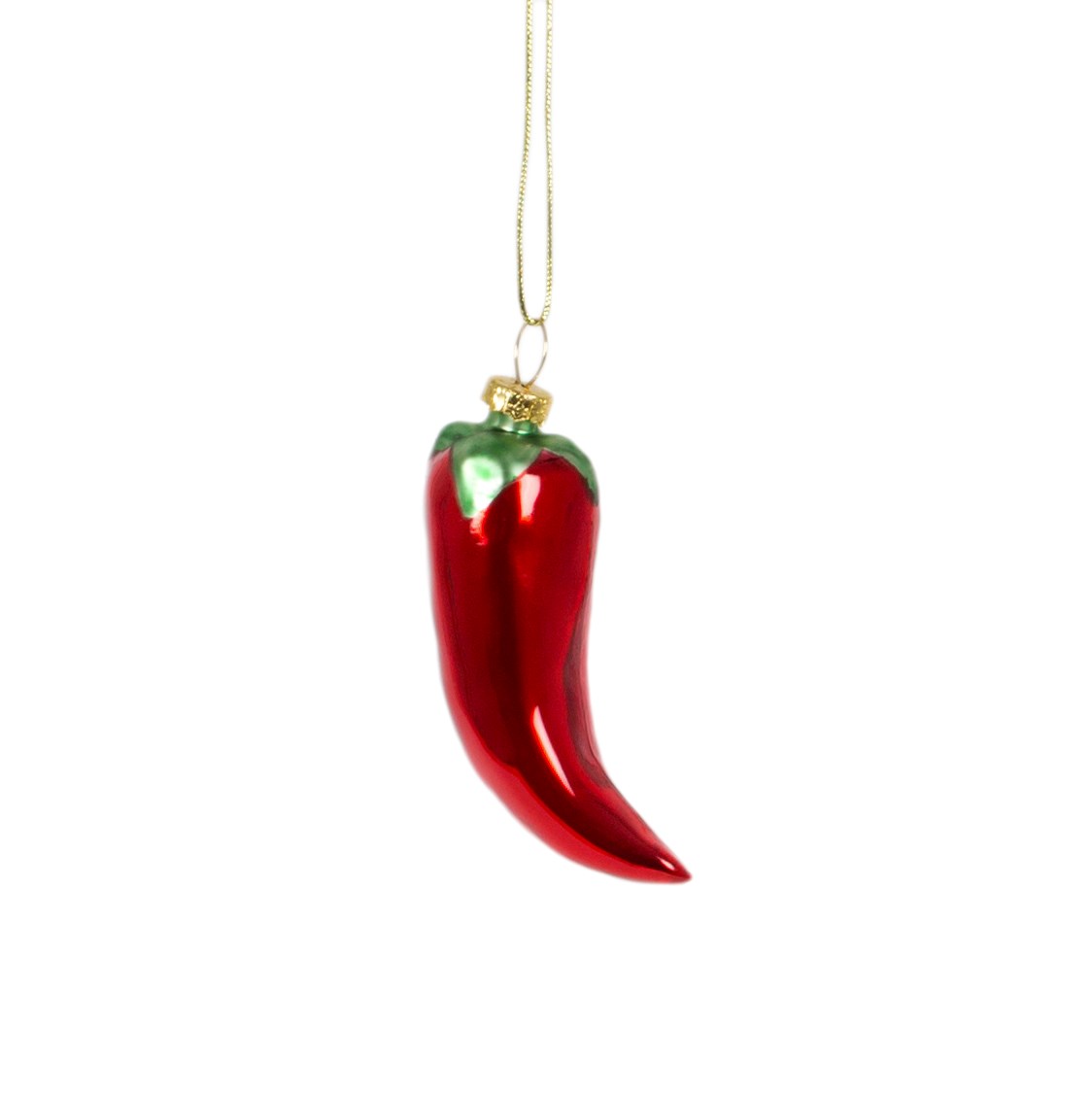 Get your taste buds going with this hot and spicy red and green Mexican style chilli pepper! This bauble is made from glass and has a string thread to hang from your tree or around your home.
