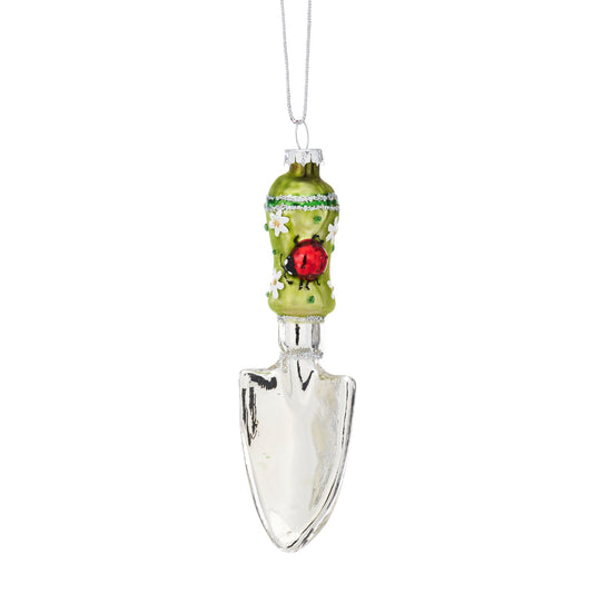 This miniature garden trowel glass Christmas decoration looks so realistic with a tiny ladybird on the handle! Perfect gift for your green fingered friends!