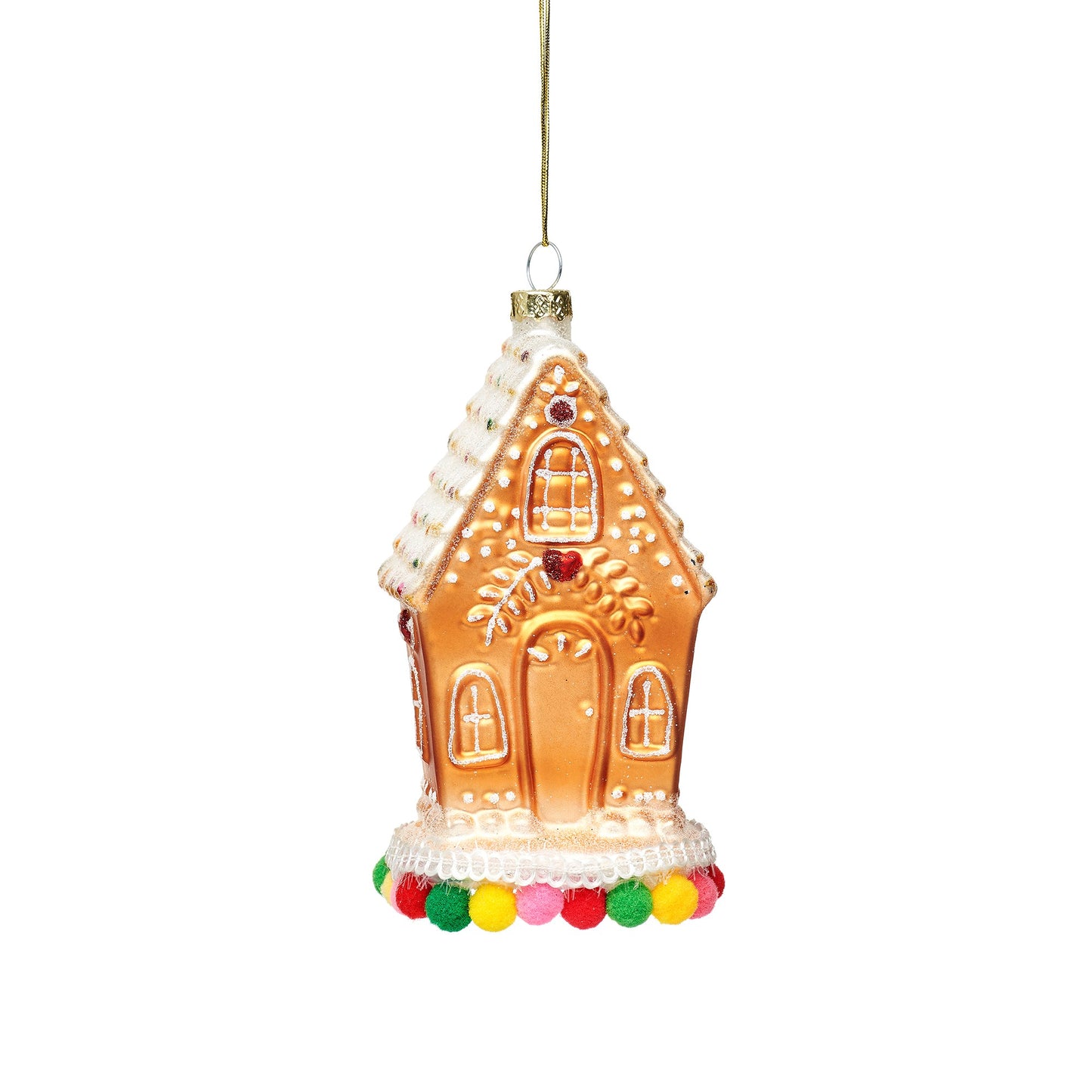 Multi-Coloured Gingerbread House Christmas Tree Decoration