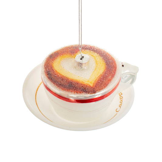 If you're looking for a unique Christmas tree decoration, this could well be the one for you!! This very realistic cappuccino in a cute cup and saucer will help you get out of bed on Christmas morning (although you may also need a dose of the real thing!).
