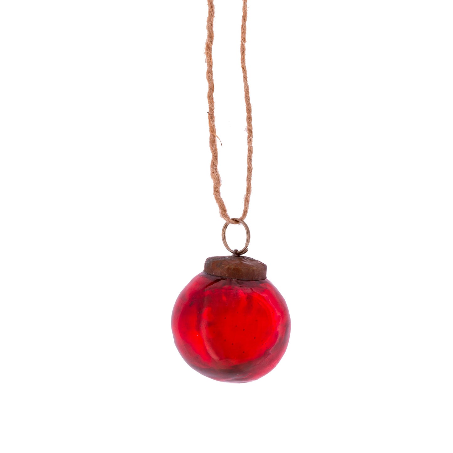 Red Vintage Glass Christmas Tree Bauble (Small or Large)