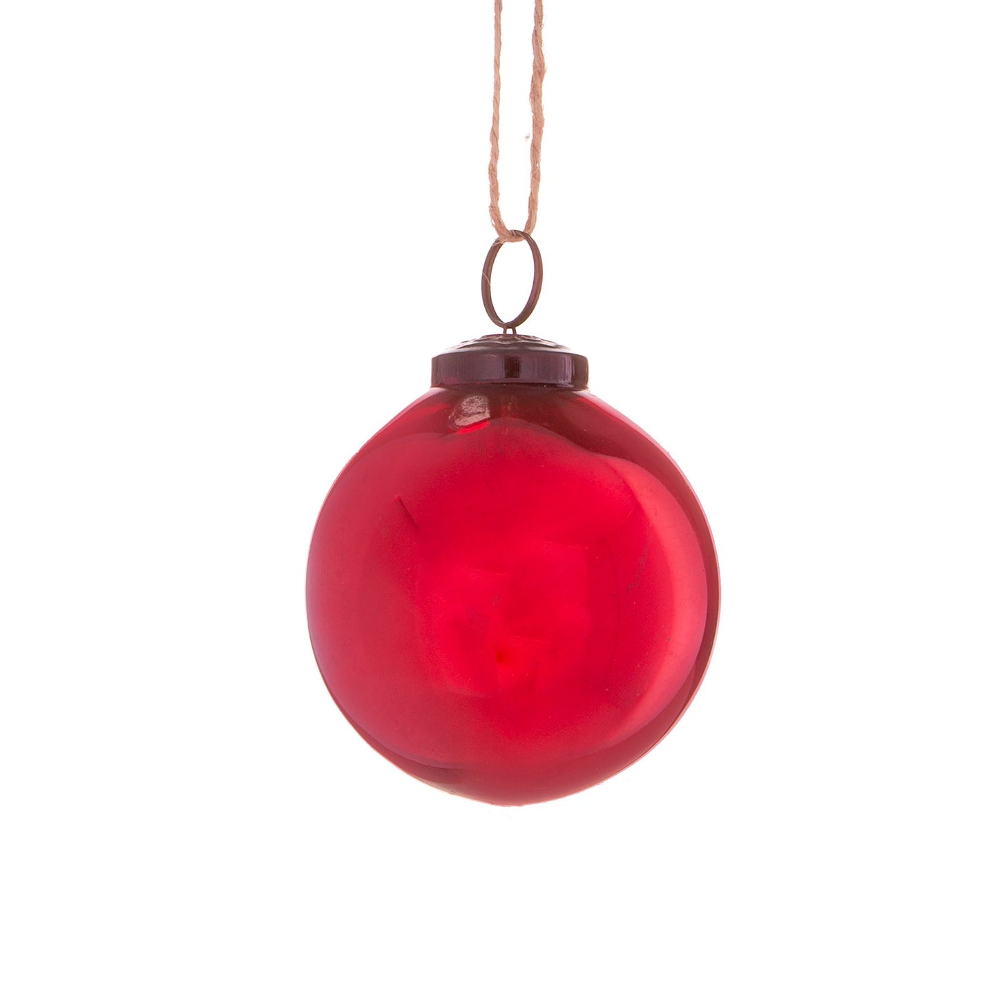 Red Vintage Glass Christmas Tree Bauble (Small or Large)