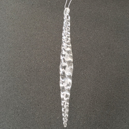 Clear Glass Icicle Christmas Tree Decoration
