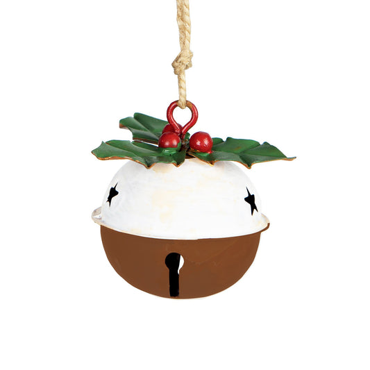 What is Christmas without a Christmas pudding?! This cute Christmas pudding decoration is decorated with holly and is also a bell!