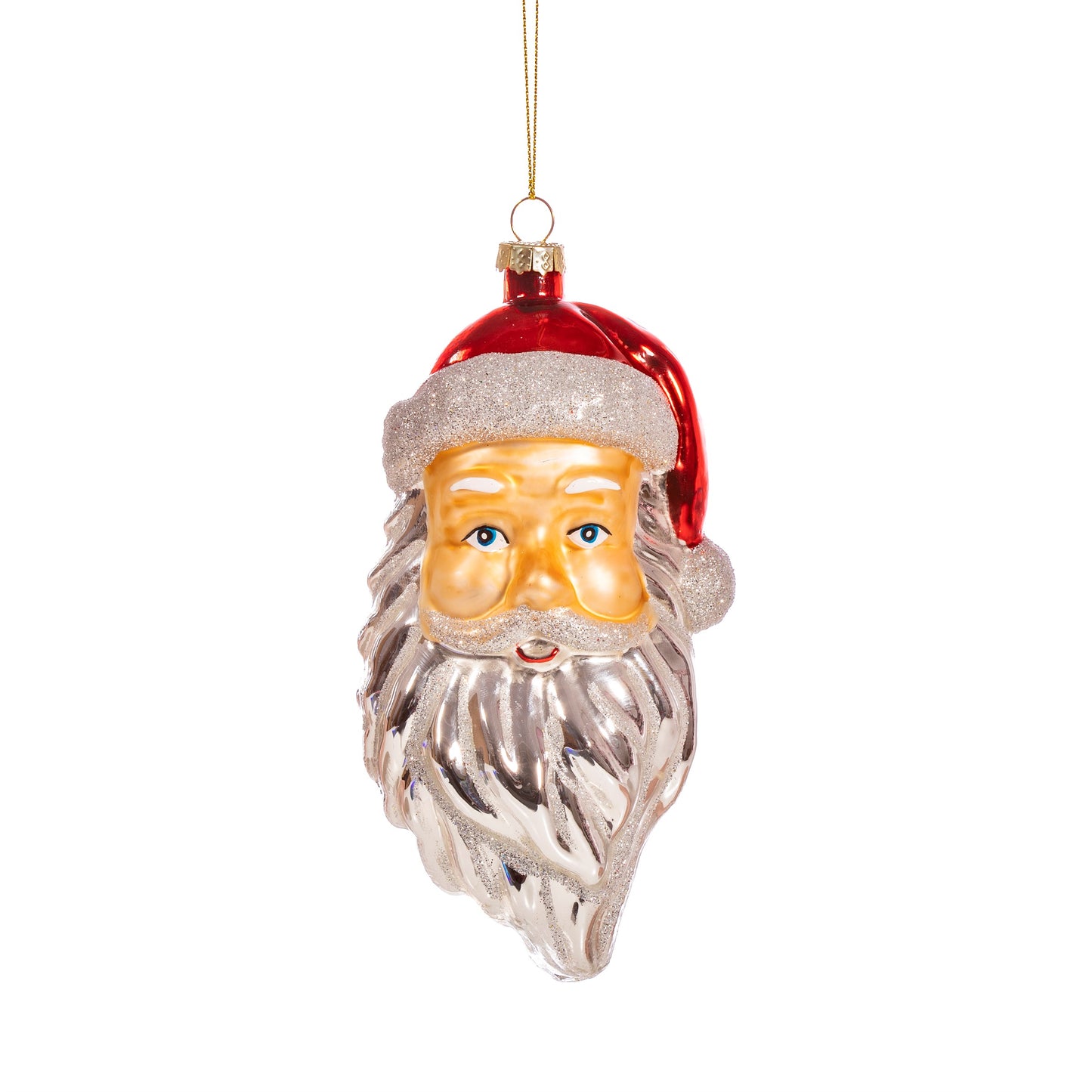 Santa Claus Glass Christmas Tree Bauble