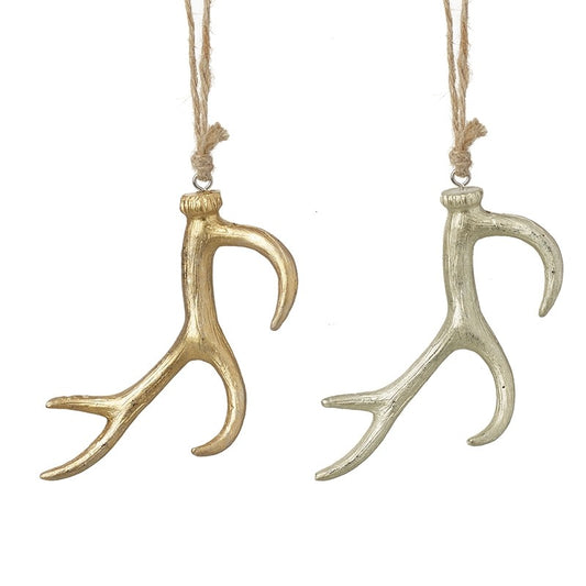 Gold & Silver Antlers Christmas Tree Decorations