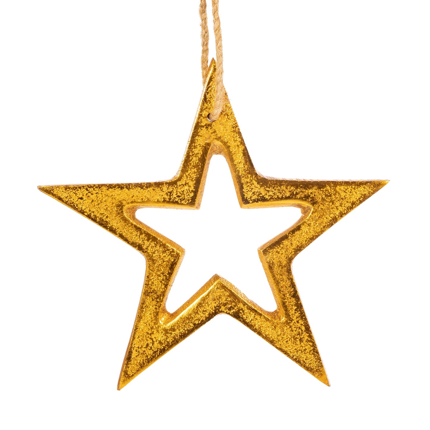 Golden Star Christmas Tree Decoration (Small or Large)