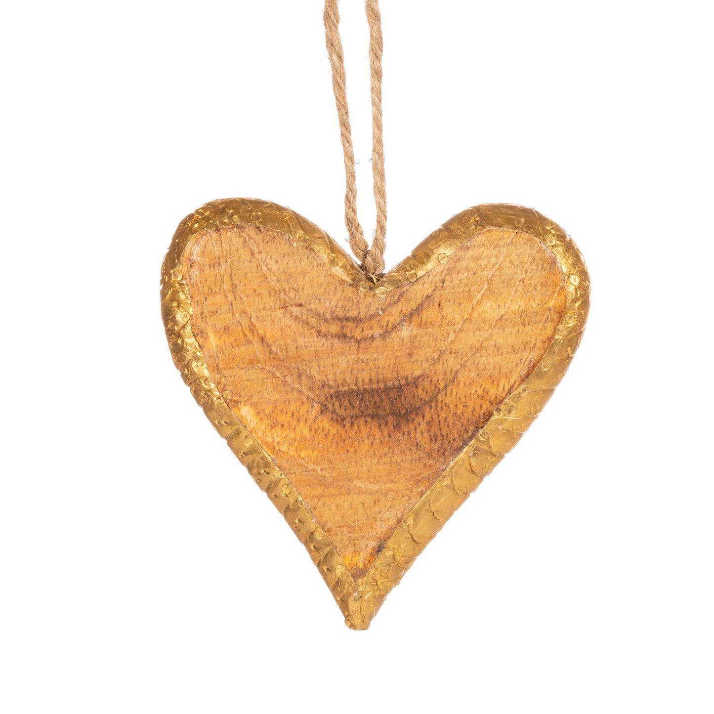 Natural Wood Heart Shaped Christmas Decorations (Small or Large)