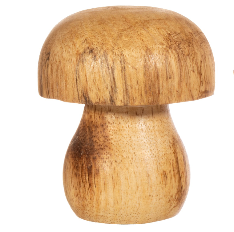 Natural Wood Mushroom Toadstool Christmas Ornaments