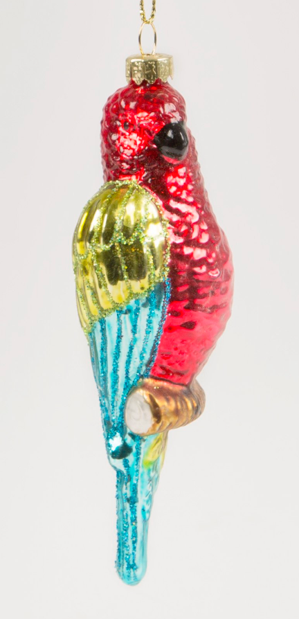 Glass Parrots Hanging Christmas Tree Decorations