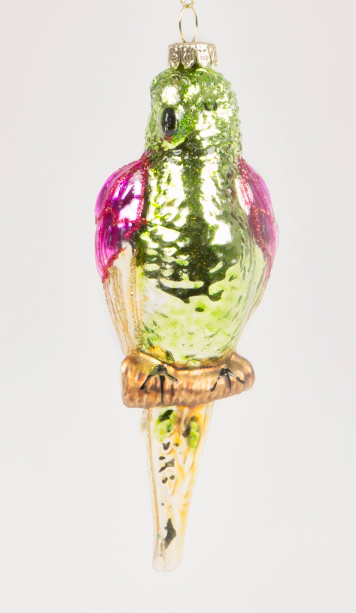 Glass Parrots Hanging Christmas Tree Decorations