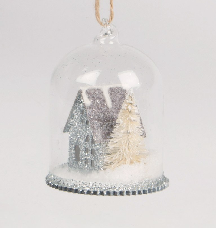 Glitter House Church Snow Globe Christmas Tree Baubles