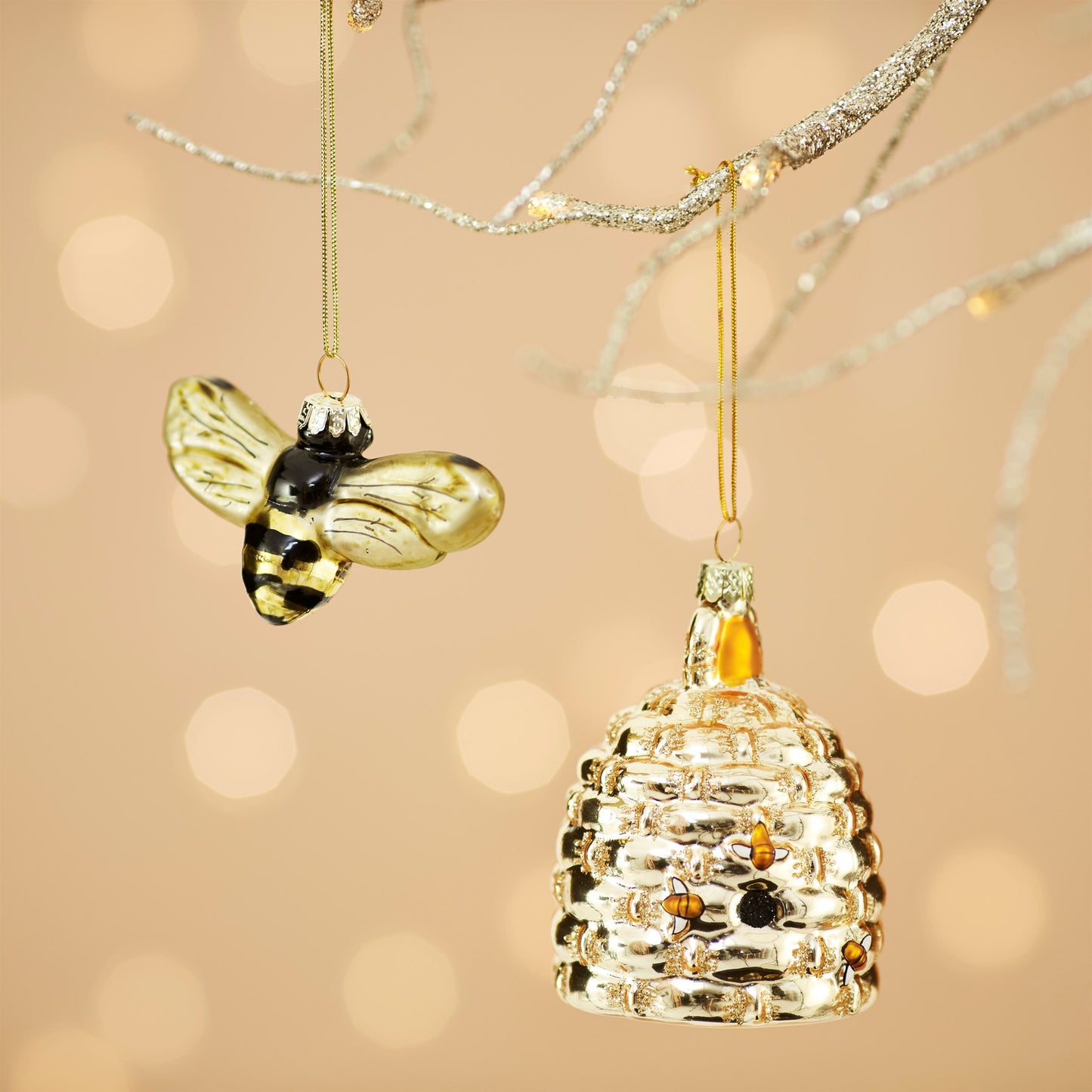 Golden Bee Christmas Tree Decoration