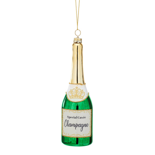 Gold & Green Luxe Champagne Christmas Tree Decoration