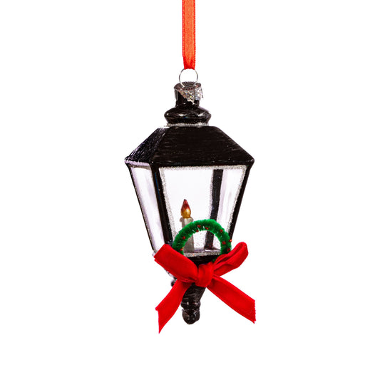 London Street Lamp Glass Christmas Tree Decoration