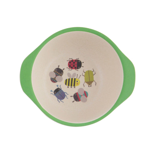 Explore nature with this gorgeous bamboo bowl featuring a fun 'busy bugs' design.