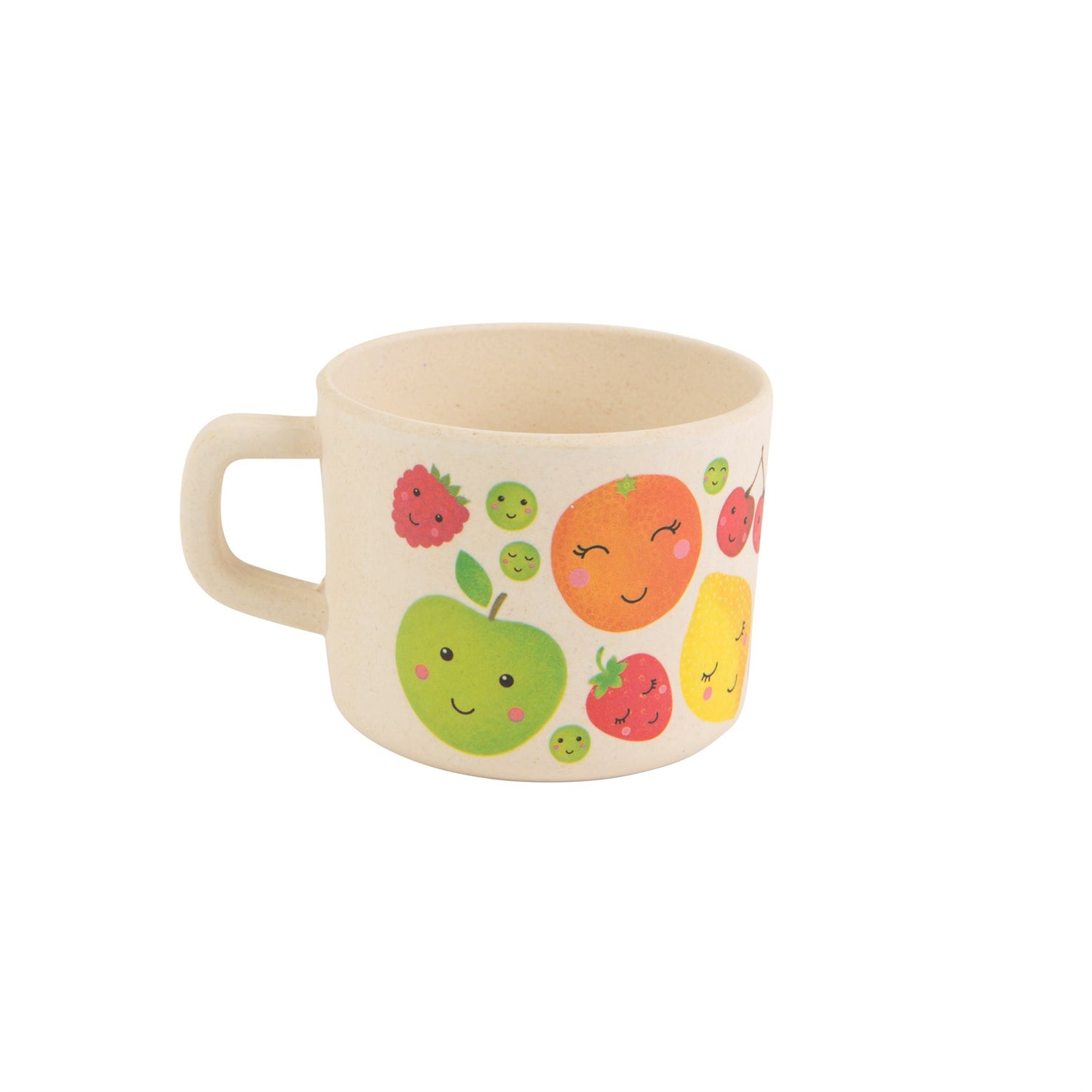 Stay healthy with this gorgeous bamboo mug featuring fun vegetable and fruit characters.