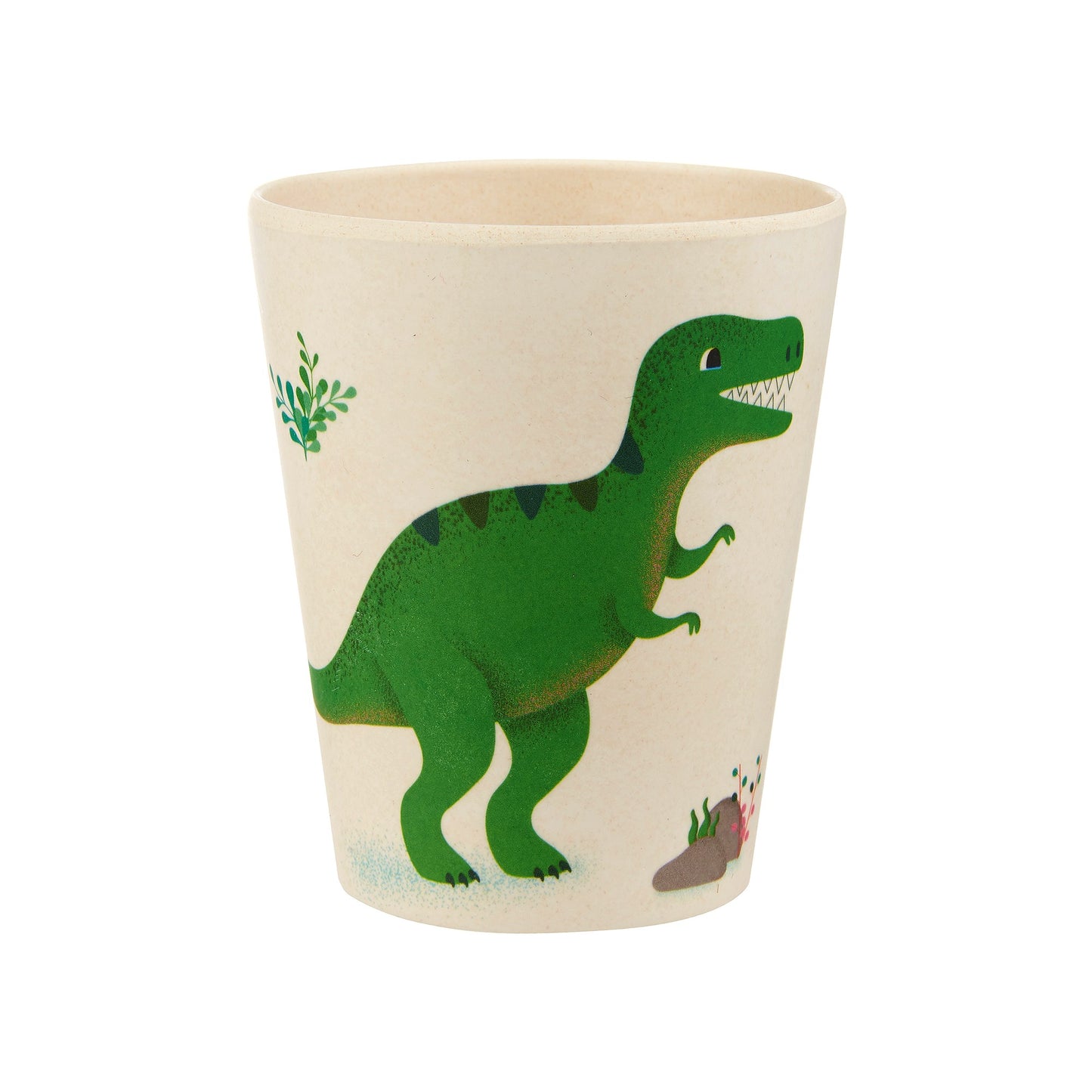 Totally 'roarsome' tableware and cutlery set featuring fun dinosaurs in a multicoloured design.