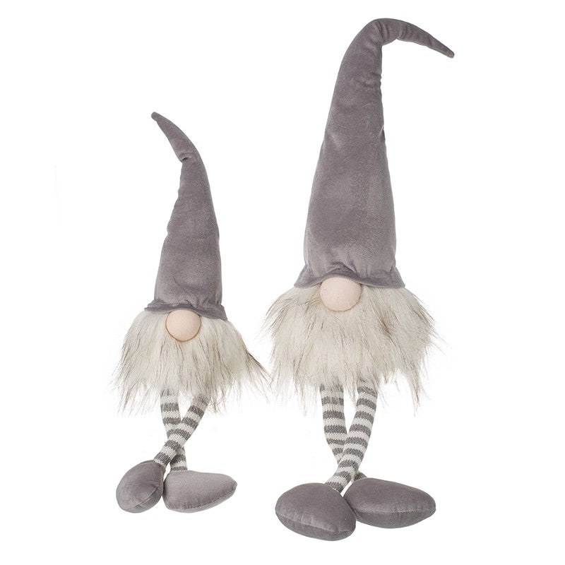 Gonks in Grey Hats and Striped Socks Christmas Toy (Set of 2)