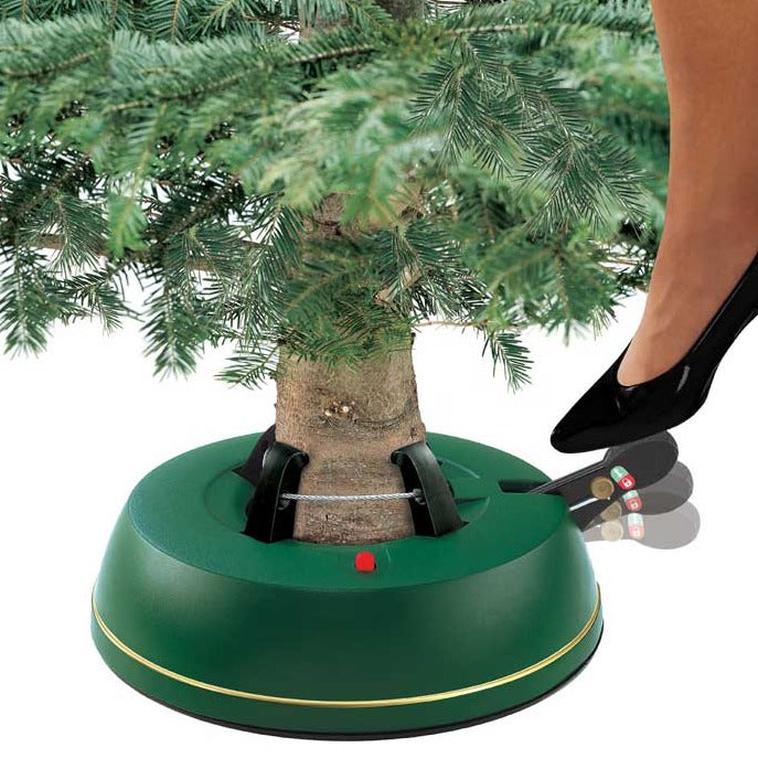 The Krinner Comfort S is an easy to use foot pump Christmas Tree stand suitable for up to a 7.5 ft Christmas tree.